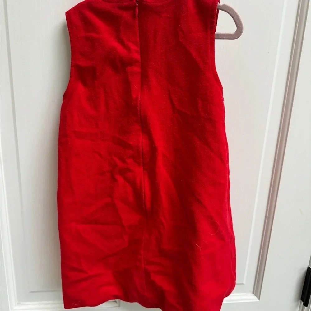 🎉Host Pick🎊 Doe A Dear 2T Girls Red Wool Burberry Pattern Tank Top Dress